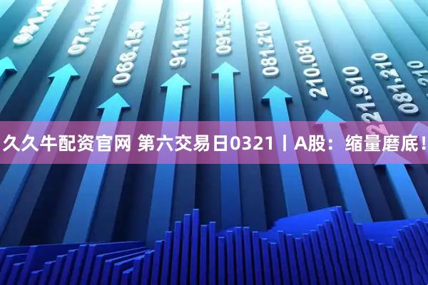 久久牛配资官网 第六交易日0321丨A股：缩量磨底！